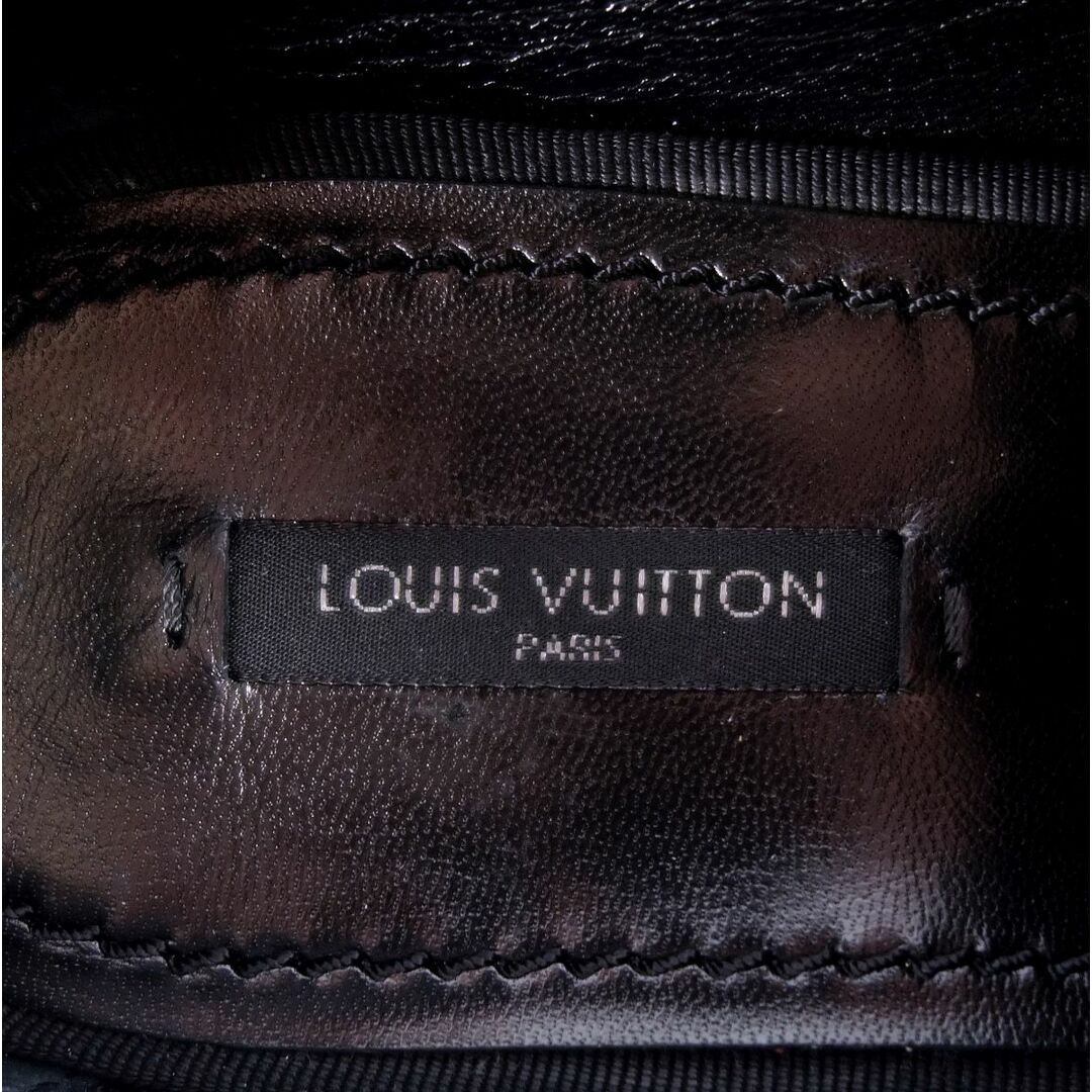 未使用 ルイヴィトン LOUIS VUITTON ローファー モカシン コインローファー ダミエ柄 LVロゴ パテントレザー シューズ メンズ  6.5L(25.5cm相当) ブラック