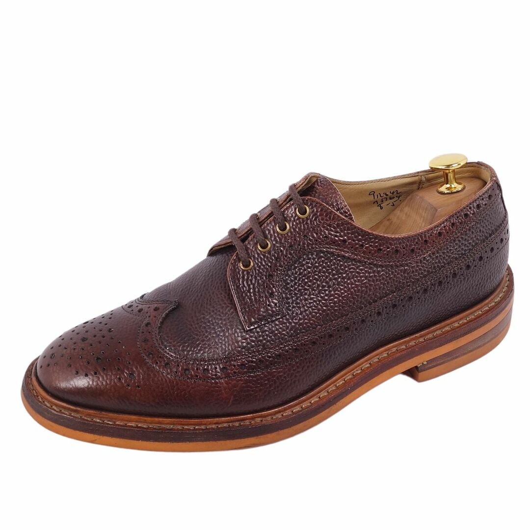 トリッカーズ Trickers レザーシューズ カントリーシューズ ダービーシューズ ブローグ グレインレザー 革靴 メンズ 8.5(27cm相当)  ブラウン | フリマアプリ ラクマ