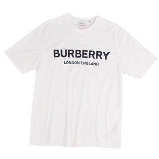 バーバリー(BURBERRY)の美品 バーバリー BURBERRY Tシャツ カットソー 半袖 ショートスリーブ ロゴ柄 トップス メンズ M ホワイト(Tシャツ/カットソー(半袖/袖なし))