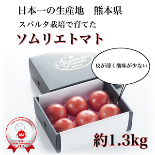 【極み】受賞歴３回！ソムリエトマト１.３kg（６玉～１０玉)(野菜)