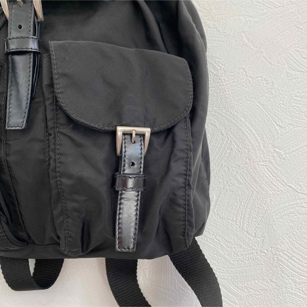 PRADA - 【中古品】プラダ リュック ナイロン 三角ロゴ 白タグ ボタン1