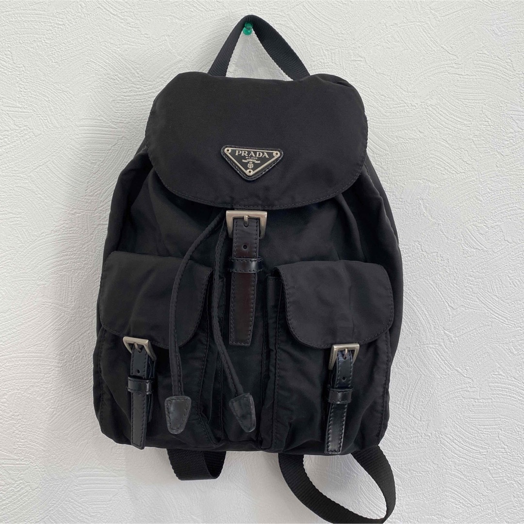 PRADA - 【中古品】プラダ リュック ナイロン 三角ロゴ 白タグ ボタン1 ...