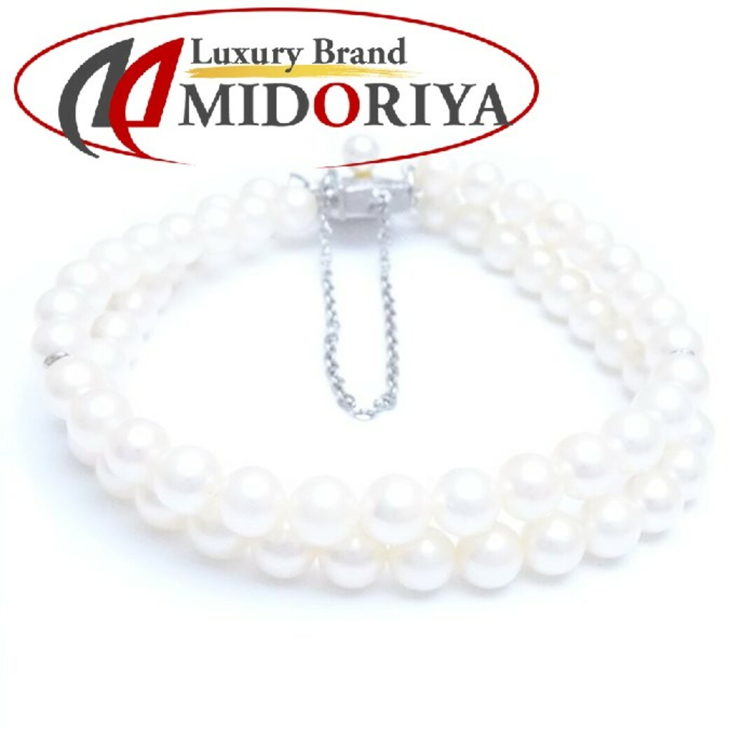 MIKIMOTO(ミキモト)のMIKIMOTO ミキモト パール ブレスレット 2連 真珠5～5.5ミリ シルバーメッキ/290522【中古】【BJ】 レディースのアクセサリー(ブレスレット/バングル)の商品写真