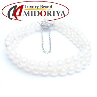 ミキモト(MIKIMOTO)のMIKIMOTO ミキモト パール ブレスレット 2連 真珠5～5.5ミリ シルバーメッキ/290522【中古】【BJ】(ブレスレット/バングル)