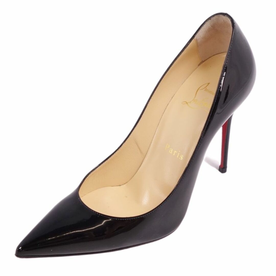 美品 クリスチャンルブタン Christian Louboutin パンプス ポインテッドトゥ パテントレザー ヒール シューズ 靴 レディース 36.5(23.5cm相当) ブラック