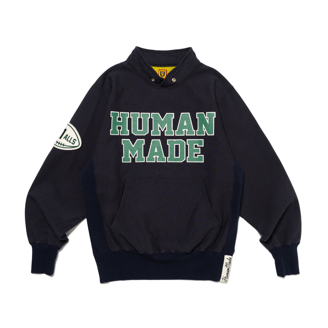 HUMAN MADE - STAND COLLAR SWEATSHIRT NAVY Lサイズの通販 by