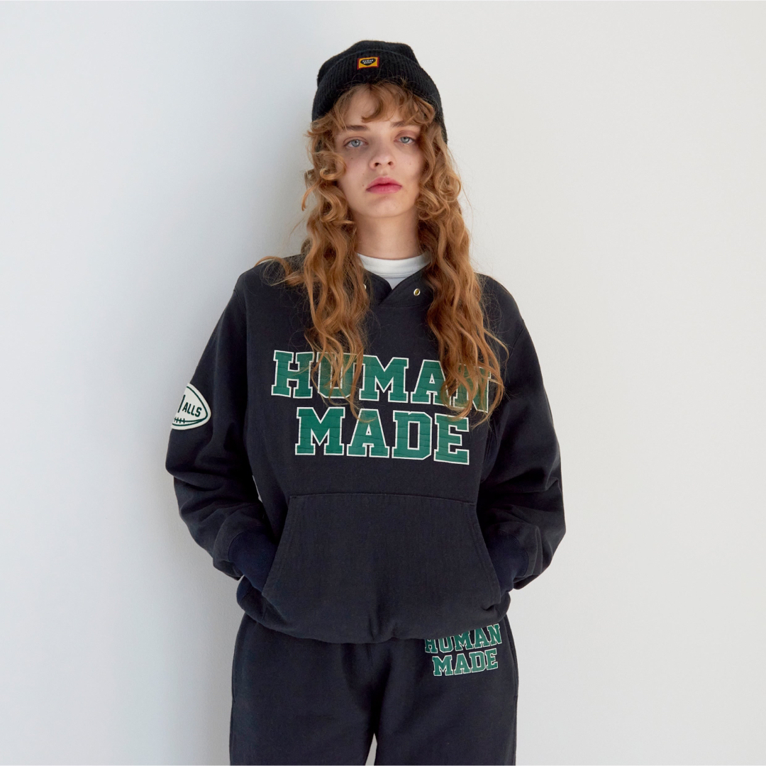 HUMAN MADE(ヒューマンメイド)のSTAND COLLAR SWEATSHIRT NAVY Lサイズ メンズのトップス(スウェット)の商品写真