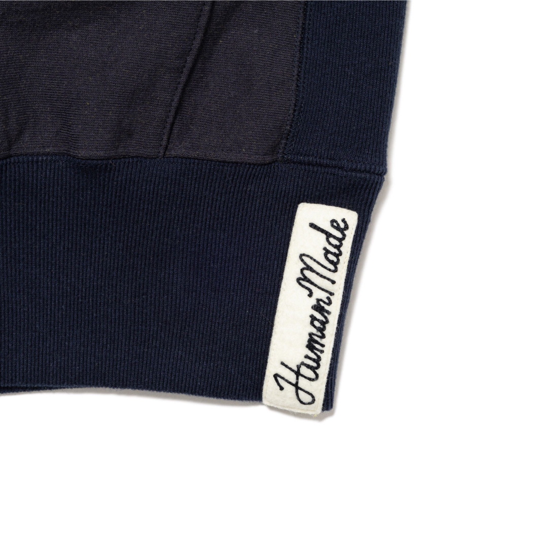 HUMAN MADE(ヒューマンメイド)のSTAND COLLAR SWEATSHIRT NAVY Lサイズ メンズのトップス(スウェット)の商品写真