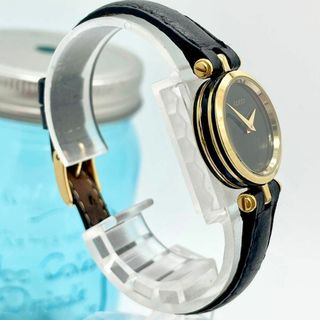 583 GUCCI グッチ時計 レディース腕時計 サイドライン ブラック 希少