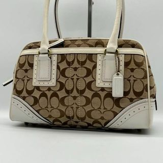 COACH コーチ オプティックシグネチャー　ゴールド　ハンドバッグ　美品