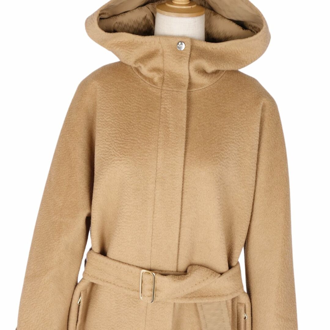 Max Mara(マックスマーラ)の美品 マックスマーラ Max Mara CITY コート フーディー ジップアップ キャメル アウター レディース JI36 USA2 FB34(S相当) ブラウン レディースのジャケット/アウター(その他)の商品写真