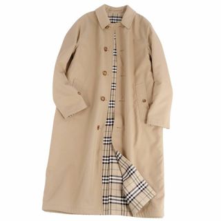 バーバリー(BURBERRY)の極美品 バーバリー BURBERRY コート ステンカラーコート バルマカーンコート リバーシブル アウター メンズ 44(S相当) ベージュ(ステンカラーコート)