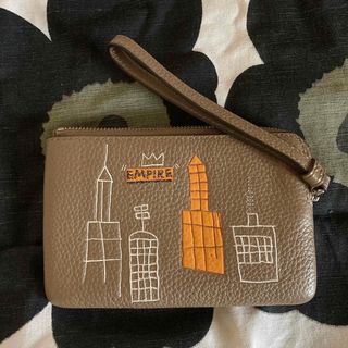 コーチ(COACH)のcoach バスキア ミニポーチ ストラップ付き(クラッチバッグ)