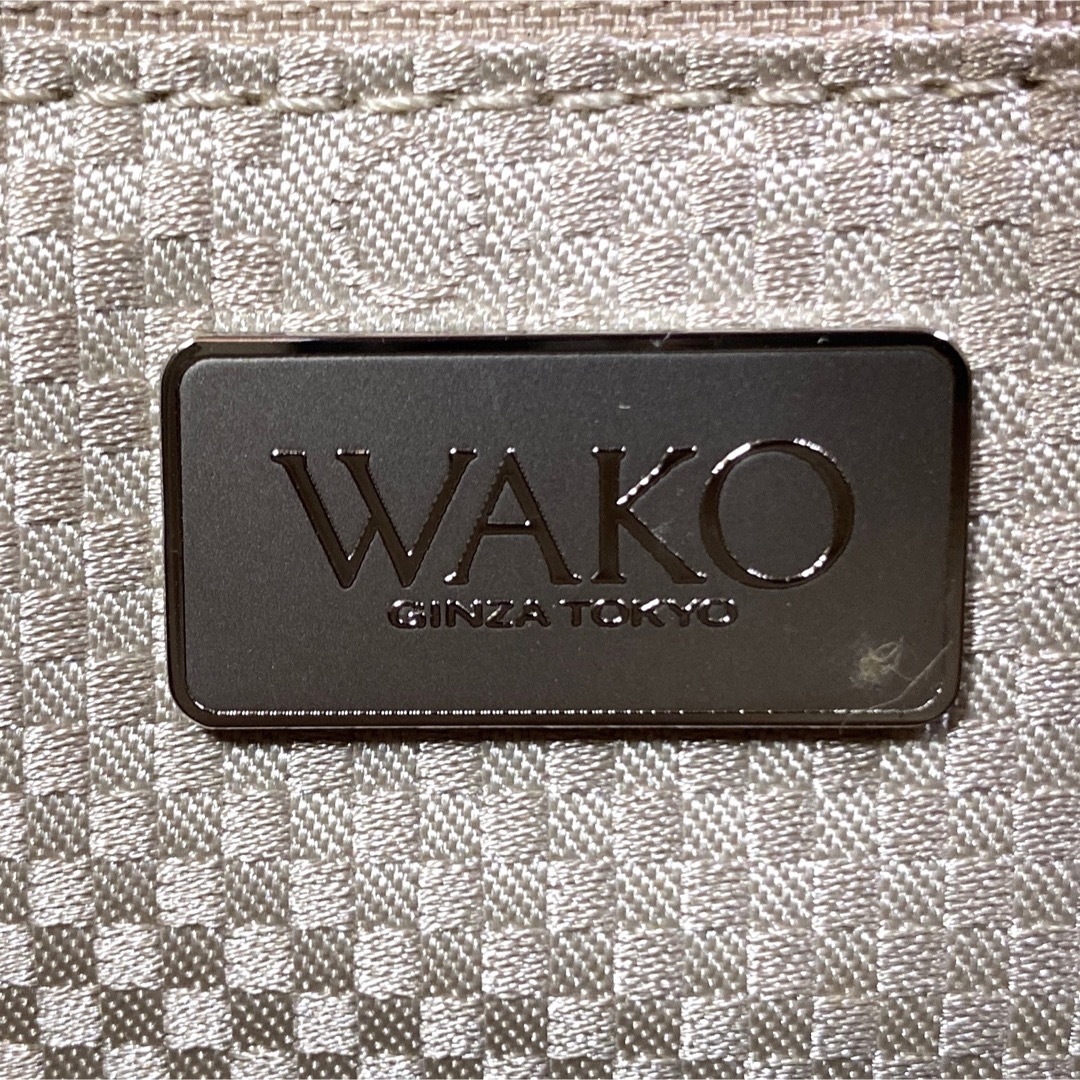 WAKO】ワコウ 銀座和光 パテントレザー ライトベージュ ワン WAKO】ワコウ 銀座和光 パテントレザー ライトベージュ ワン