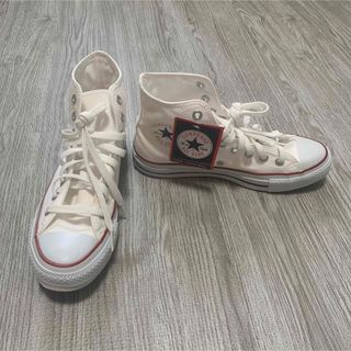 コンバース(CONVERSE)の【未使用】コンバースオールスター HI 25cm ホワイト(スニーカー)