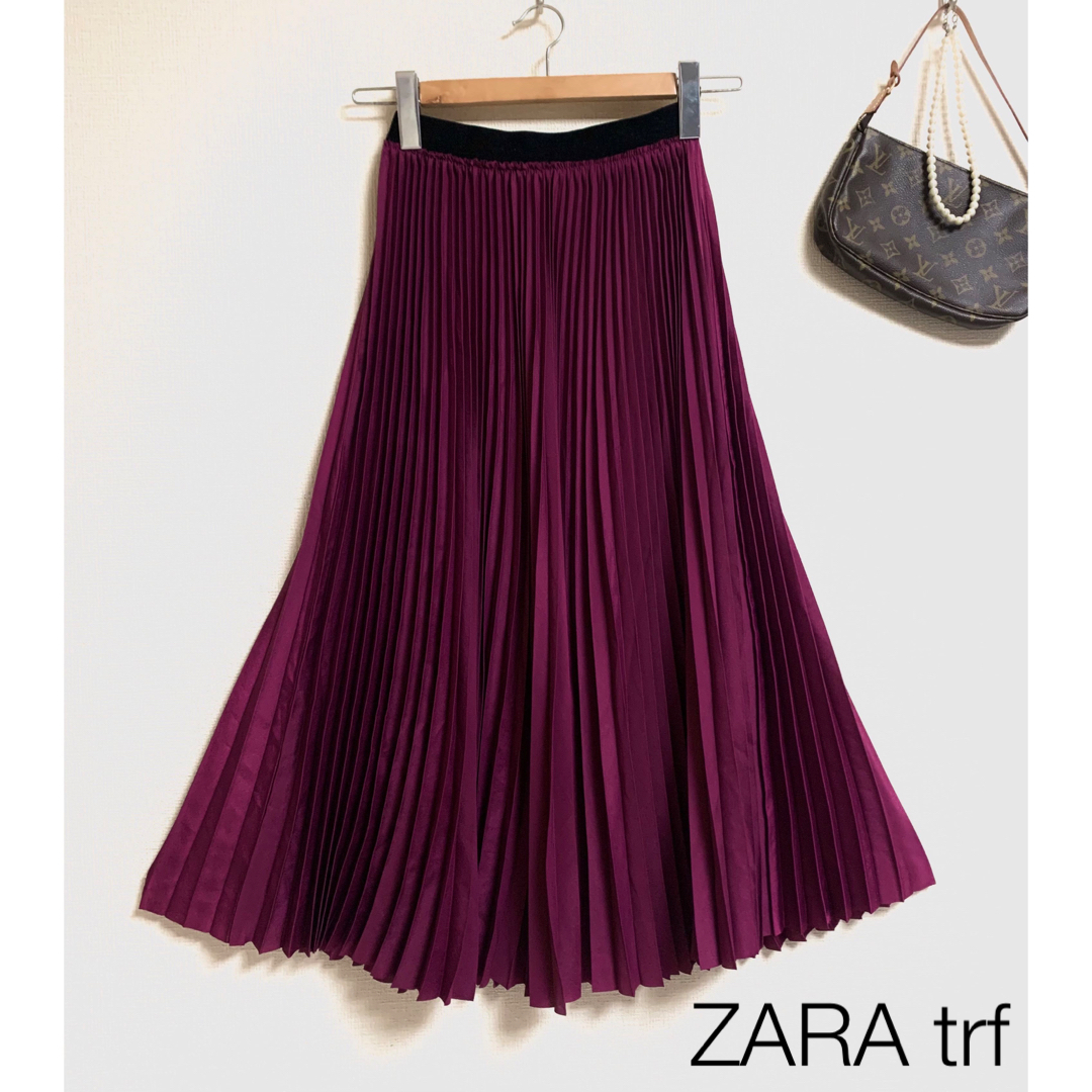 ZARA(ザラ)のZARA trf ザラ ロングプリーツ スカート ウエスト総ゴム 秋色 レディースのスカート(ロングスカート)の商品写真