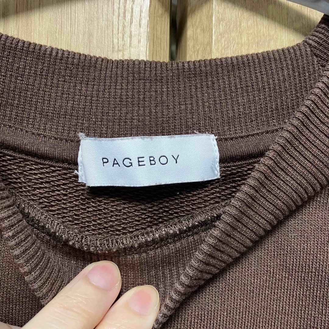 PAGEBOY(ページボーイ)のショートルーズ裏毛プルオーバー　値下げ中！ レディースのトップス(トレーナー/スウェット)の商品写真