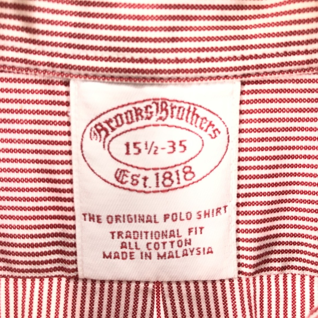 ブルックスブラザーズ Brooks Brothers Est.1818 ストライプ柄 長袖 ボタンダウンストライプシャツ メンズM /eaa377555