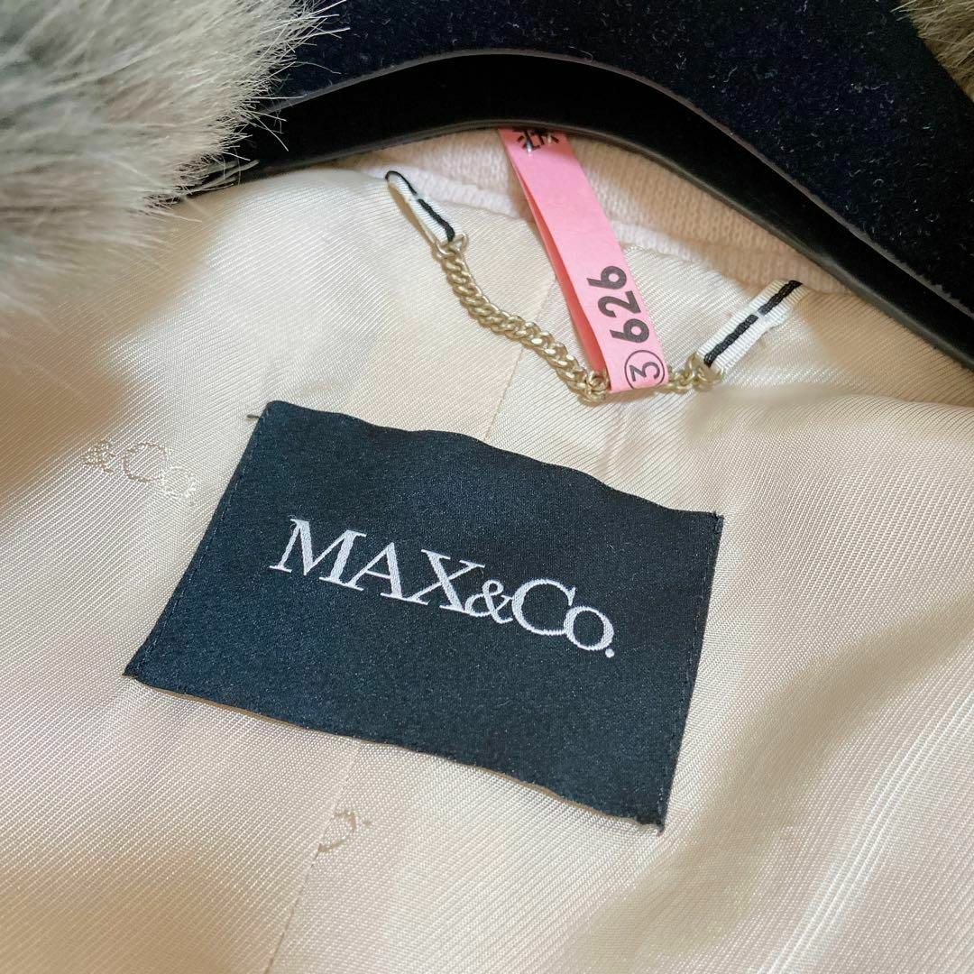 美品☆MAX &Co ヴァージンウールコート ダブルジッパー ファー付き 総裏地 2