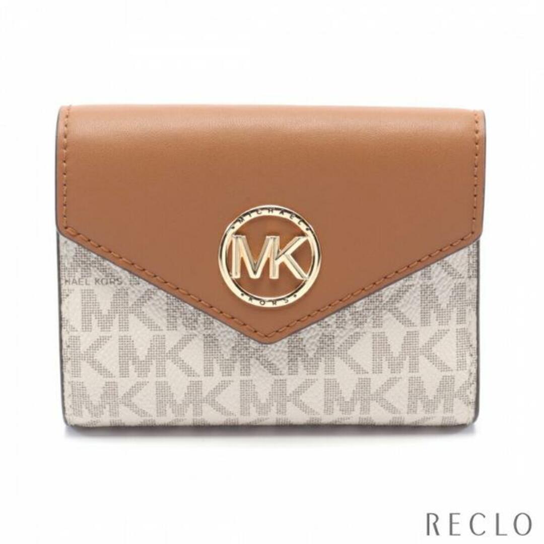 《新品》MICHAEL KORS ライトブラウン シグネチャー レザー 折り財布