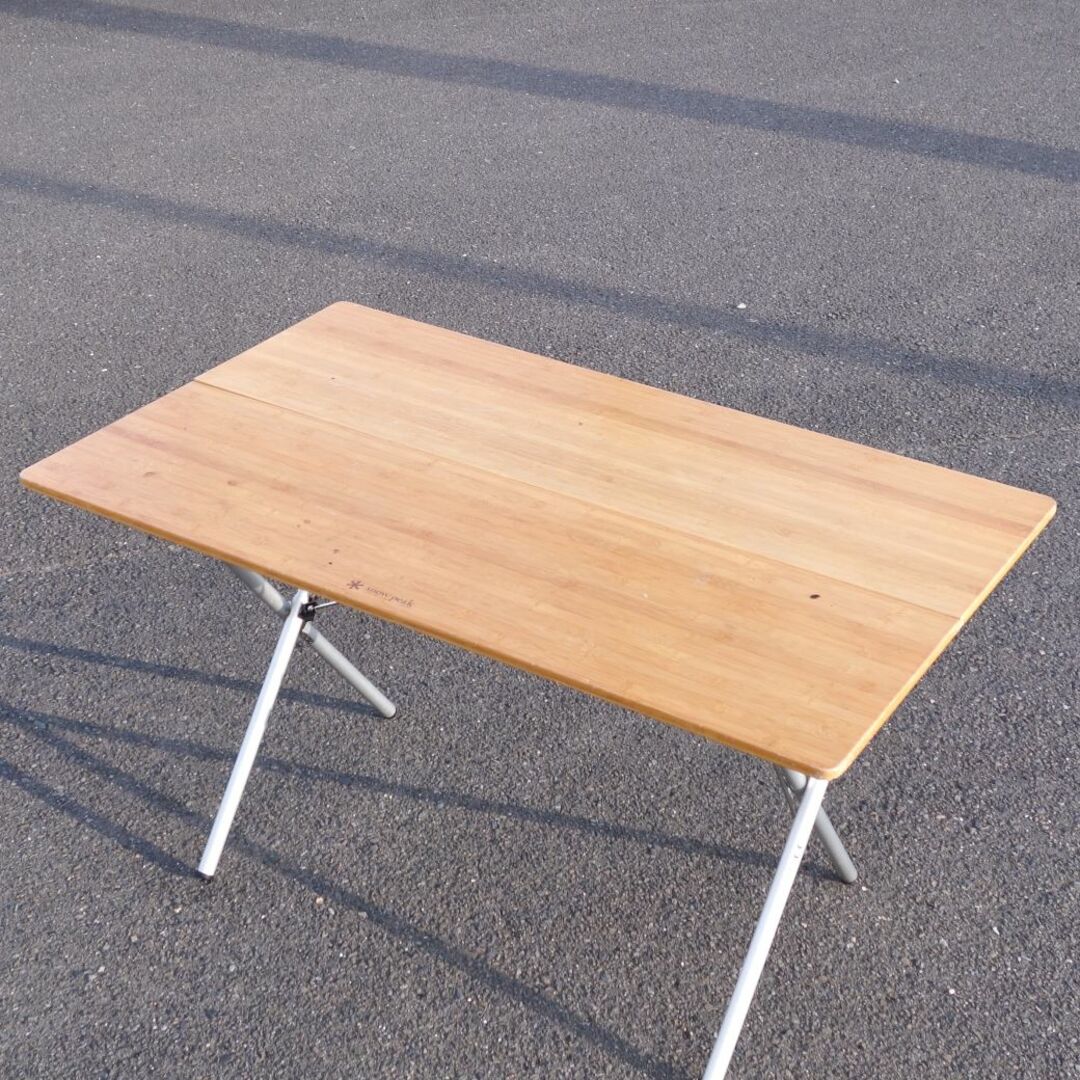 スノーピークアジャスタブルFテーブル竹とロー脚② - テーブル