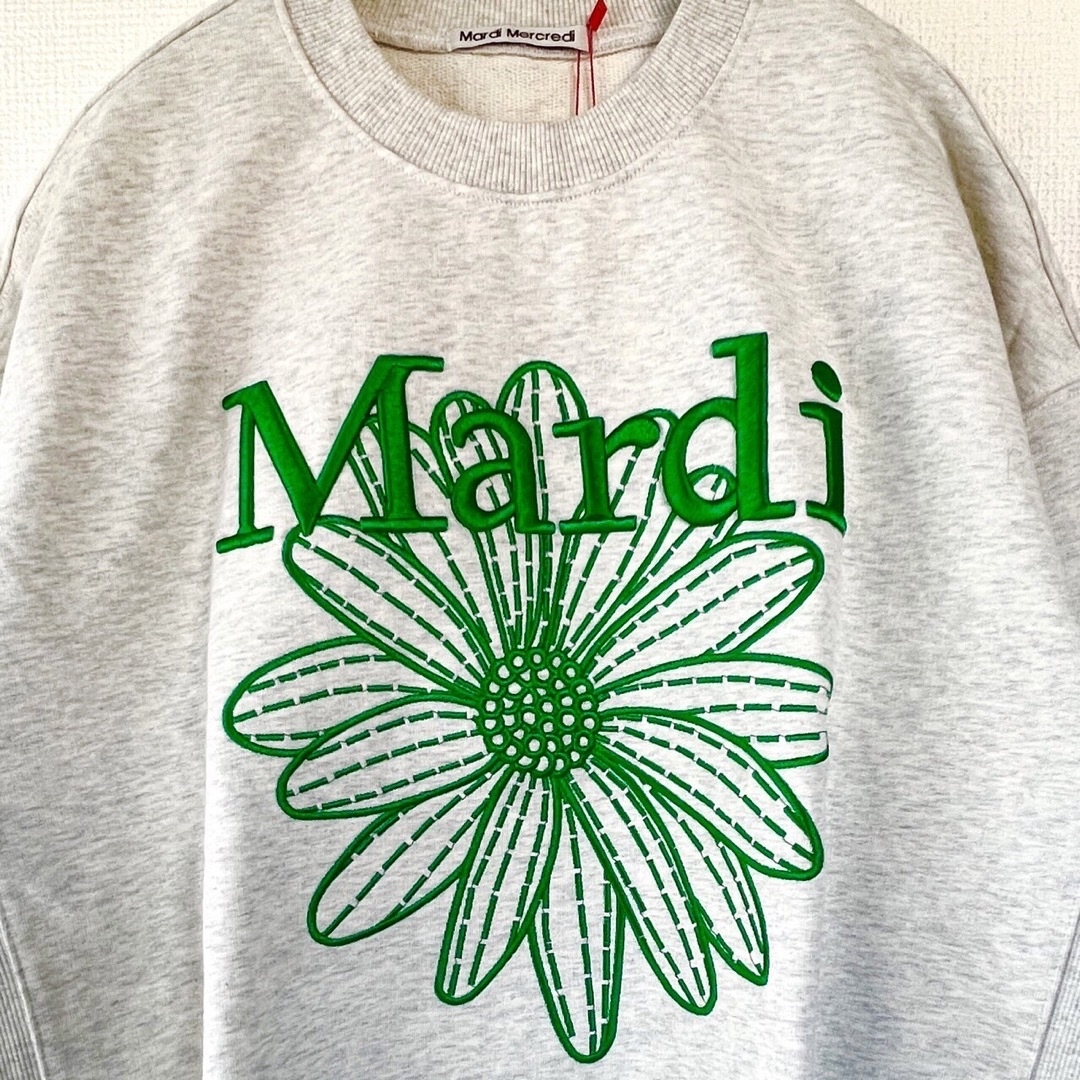 mardi mercredi 刺繍トレーナー スウェット グリーン 新品未使用