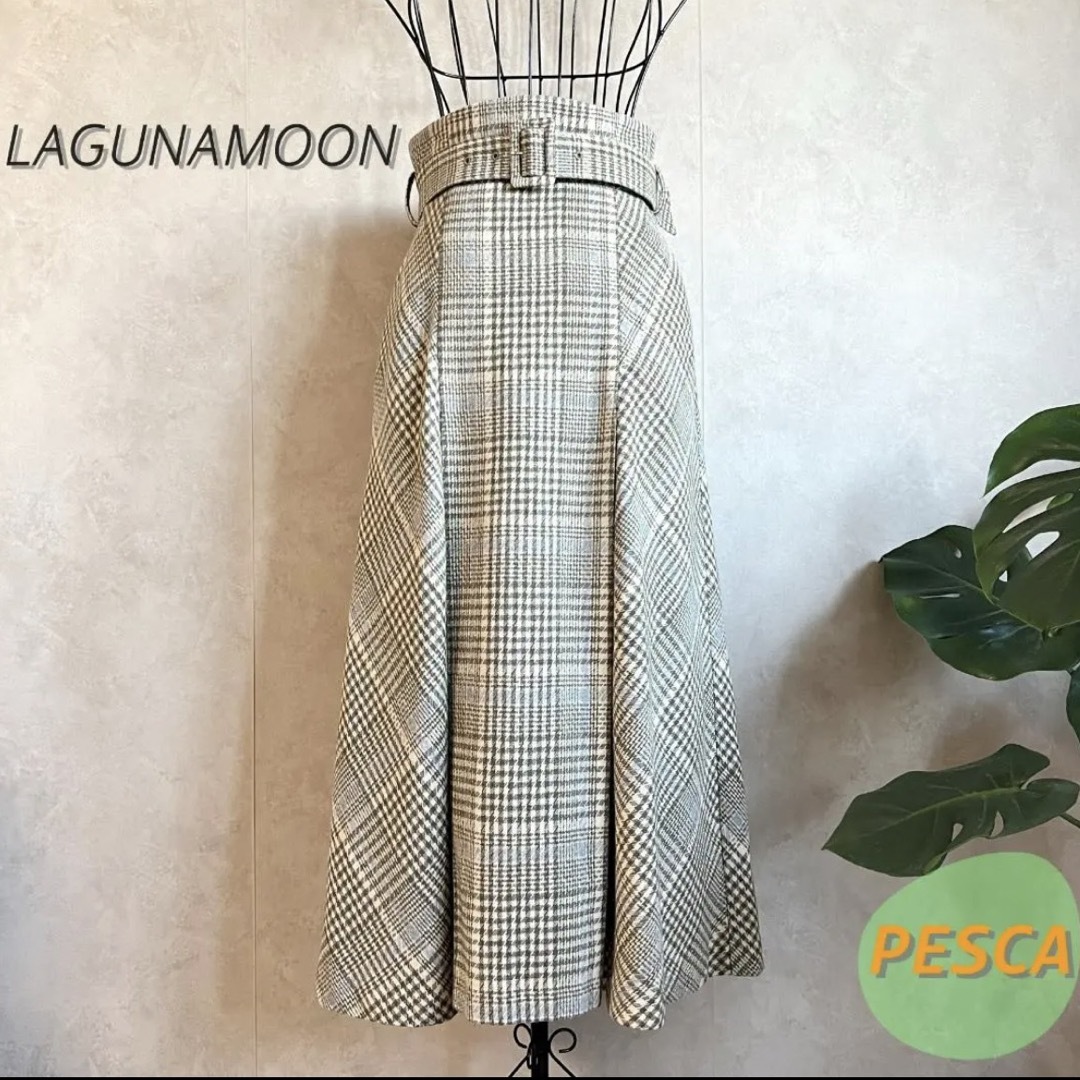 LagunaMoon(ラグナムーン)の【美品】ラグナムーン　チェックスカート レディースのスカート(ロングスカート)の商品写真