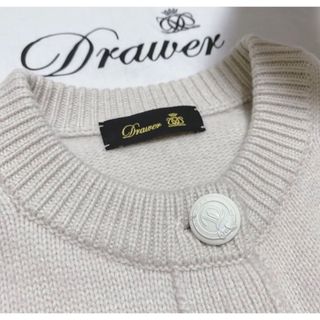 Drawer - Drawer ☆5Gウールカシミヤ ミンクパッチ カーディガン