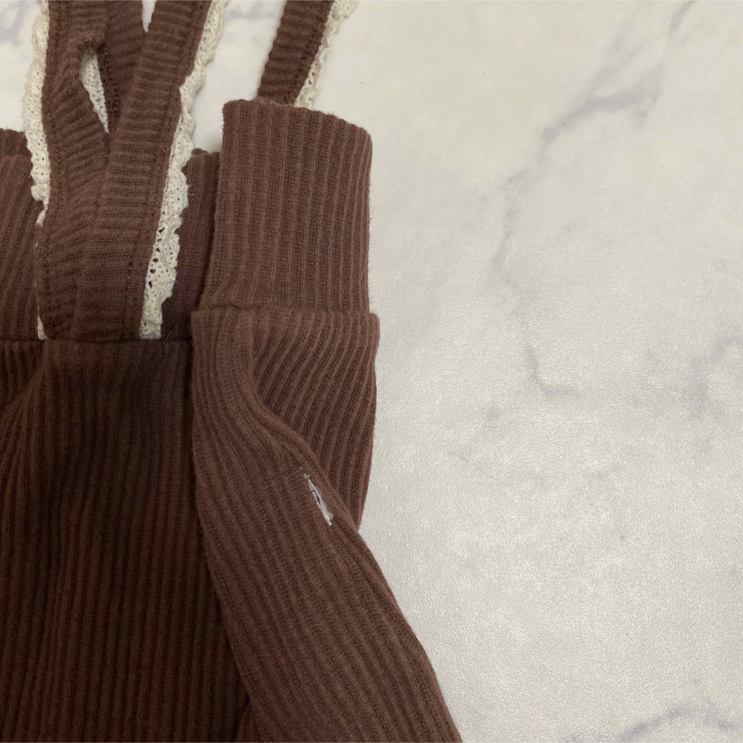 サロペット リブレギンス セット キッズ/ベビー/マタニティのベビー服(~85cm)(ロンパース)の商品写真