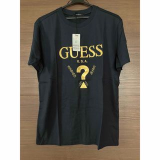 ゲス(GUESS)のGuess Tシャツ 半袖  L ネイビーゴールドプリント(Tシャツ/カットソー(半袖/袖なし))