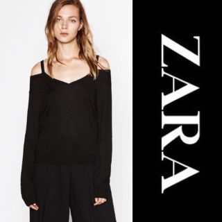 ザラ(ZARA)の【今期商品】ZARA オフショルダー ニット 未使用 美品(ニット/セーター)