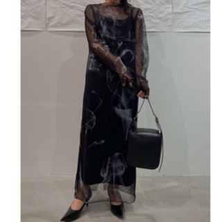 アメリヴィンテージ(Ameri VINTAGE)のCURL OF SMOKE SHEER DRESS(ロングワンピース/マキシワンピース)