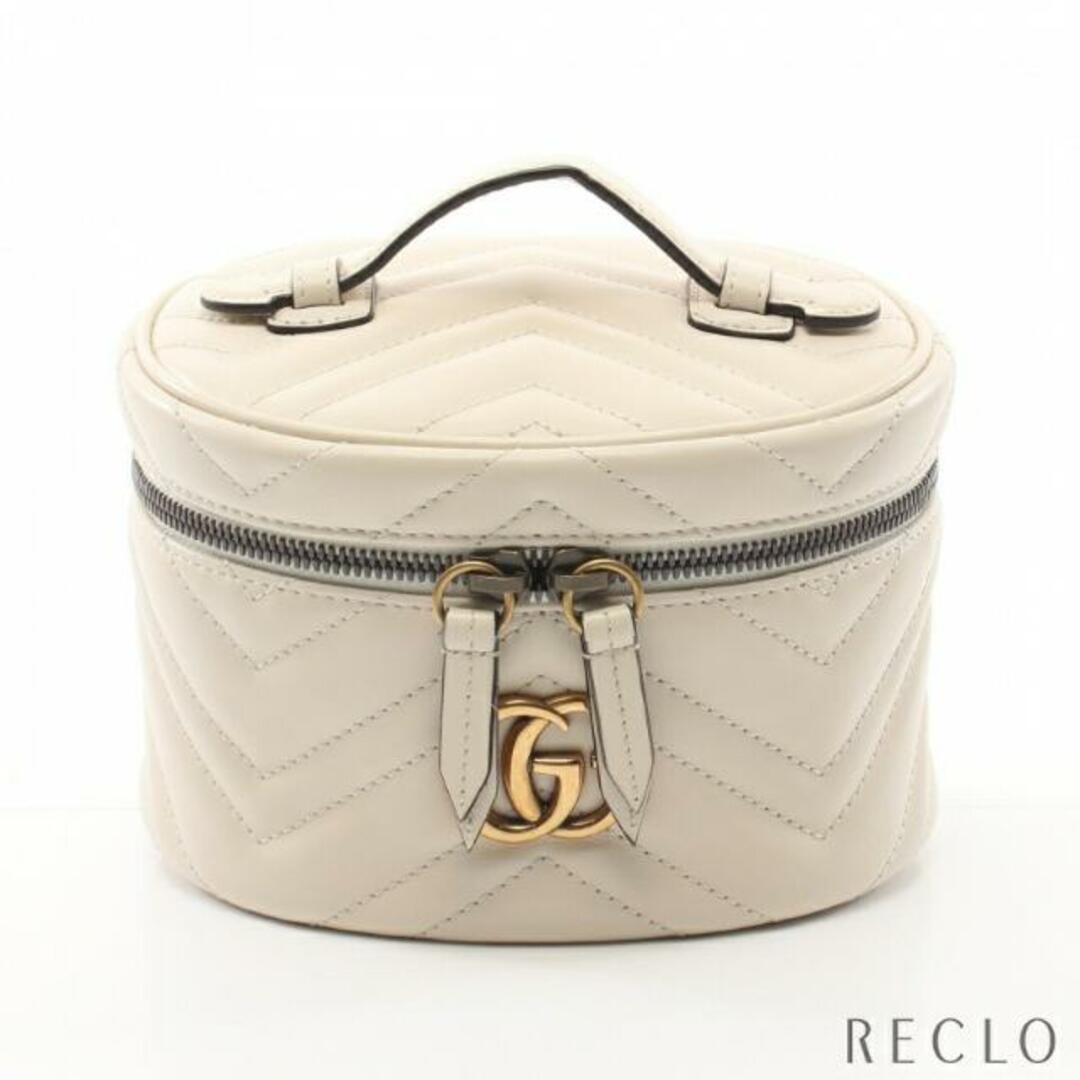 Gucci - GGマーモント ハンドバッグ バニティバッグ レザー オフ