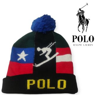 ポロラルフローレン(POLO RALPH LAUREN)の【新品タグ付き】ポロラルフローレン　復刻　ダウンヒル　スキー　ボンボン　ニット帽(ニット帽/ビーニー)