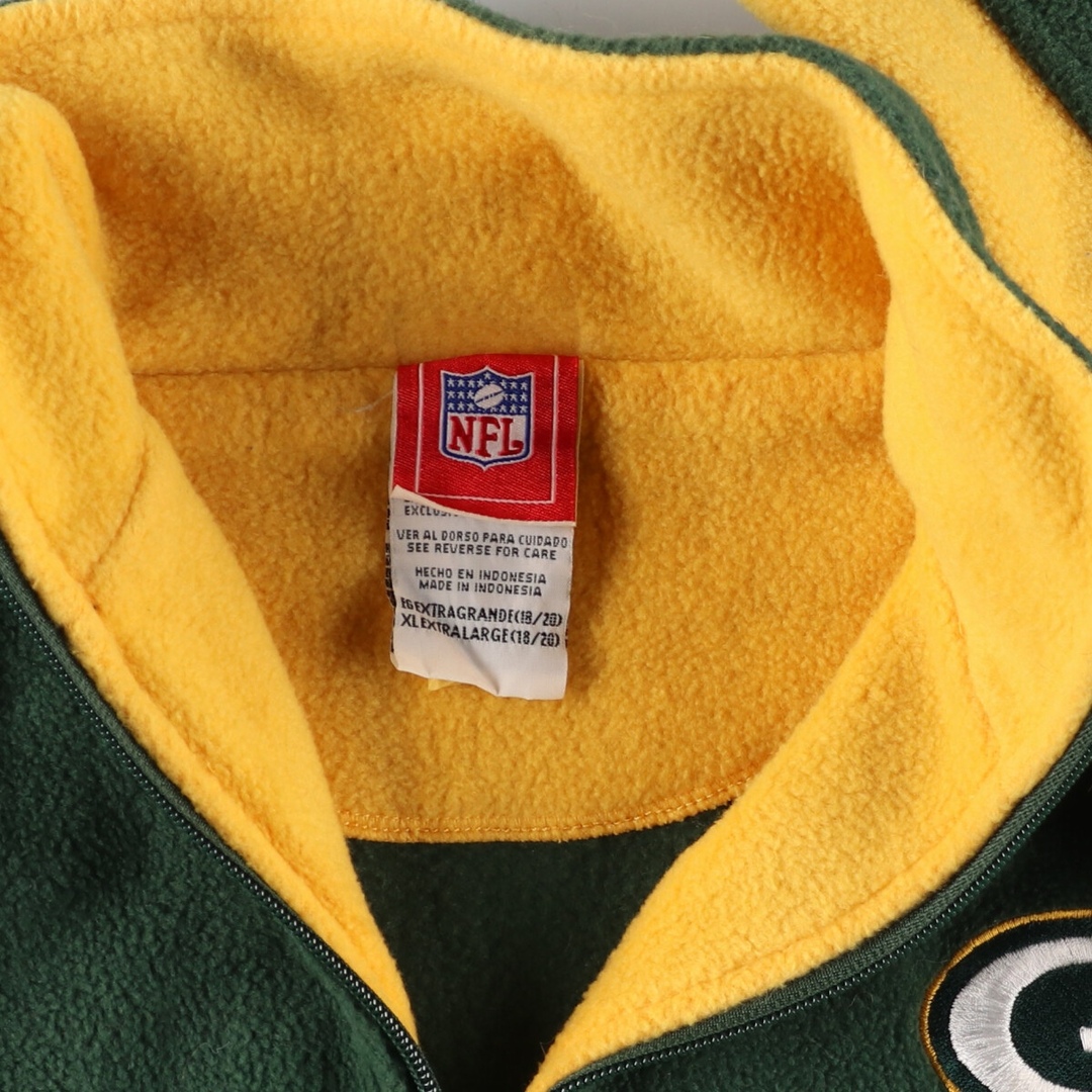 NFL GREEN BAY PACKERS グリーンベイパッカーズ ハーフジップ フリースプルオーバー メンズM /eaa376423 2