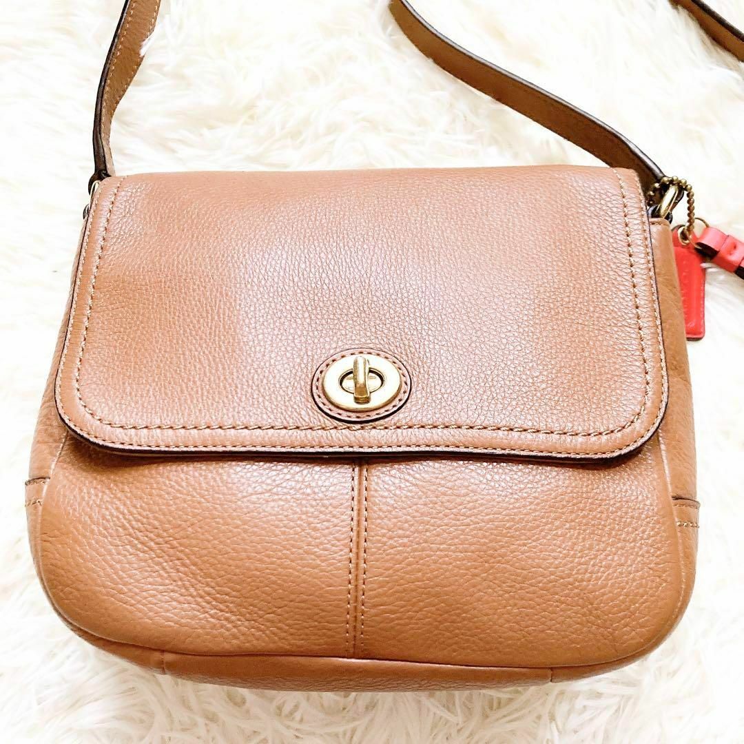 COACH - 【美品】COACH コーチ ショルダーバッグ ターンロック レザー