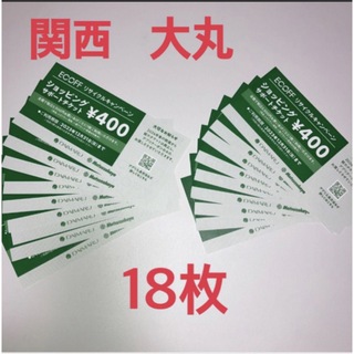 ダイマル(大丸)のエコフ　リサイクルキャンペーン　ショッピングサポートチケット　18枚　大丸　関西(ショッピング)