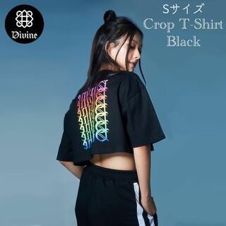 DIVINE☆クロップTシャツ（黒・Sサイズ）☆Gemini(Tシャツ(半袖/袖なし))