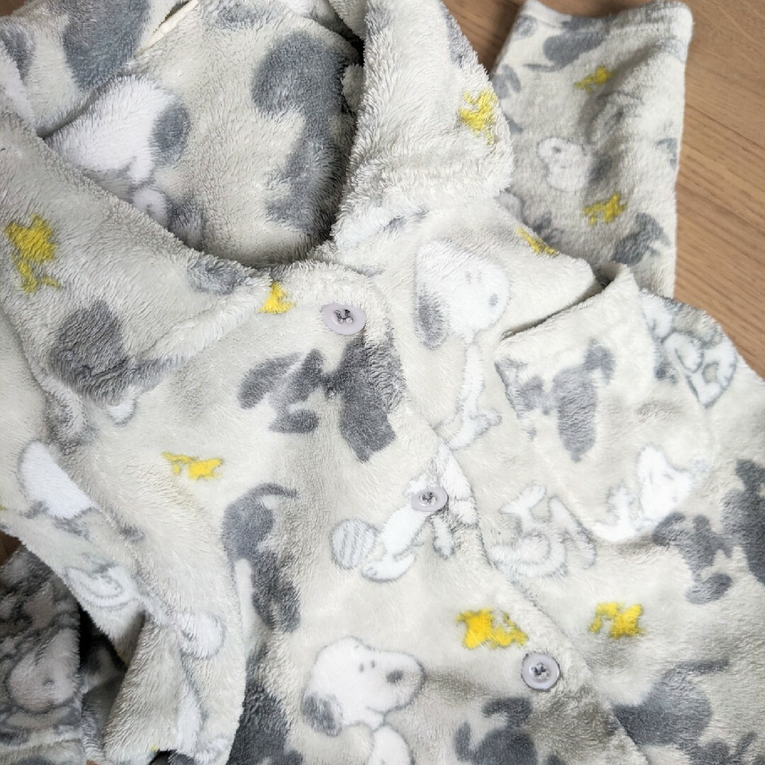 SNOOPY(スヌーピー)のスヌーピー もこもこパジャマ 130cm 120cm 2点セット キッズ/ベビー/マタニティのキッズ服女の子用(90cm~)(パジャマ)の商品写真