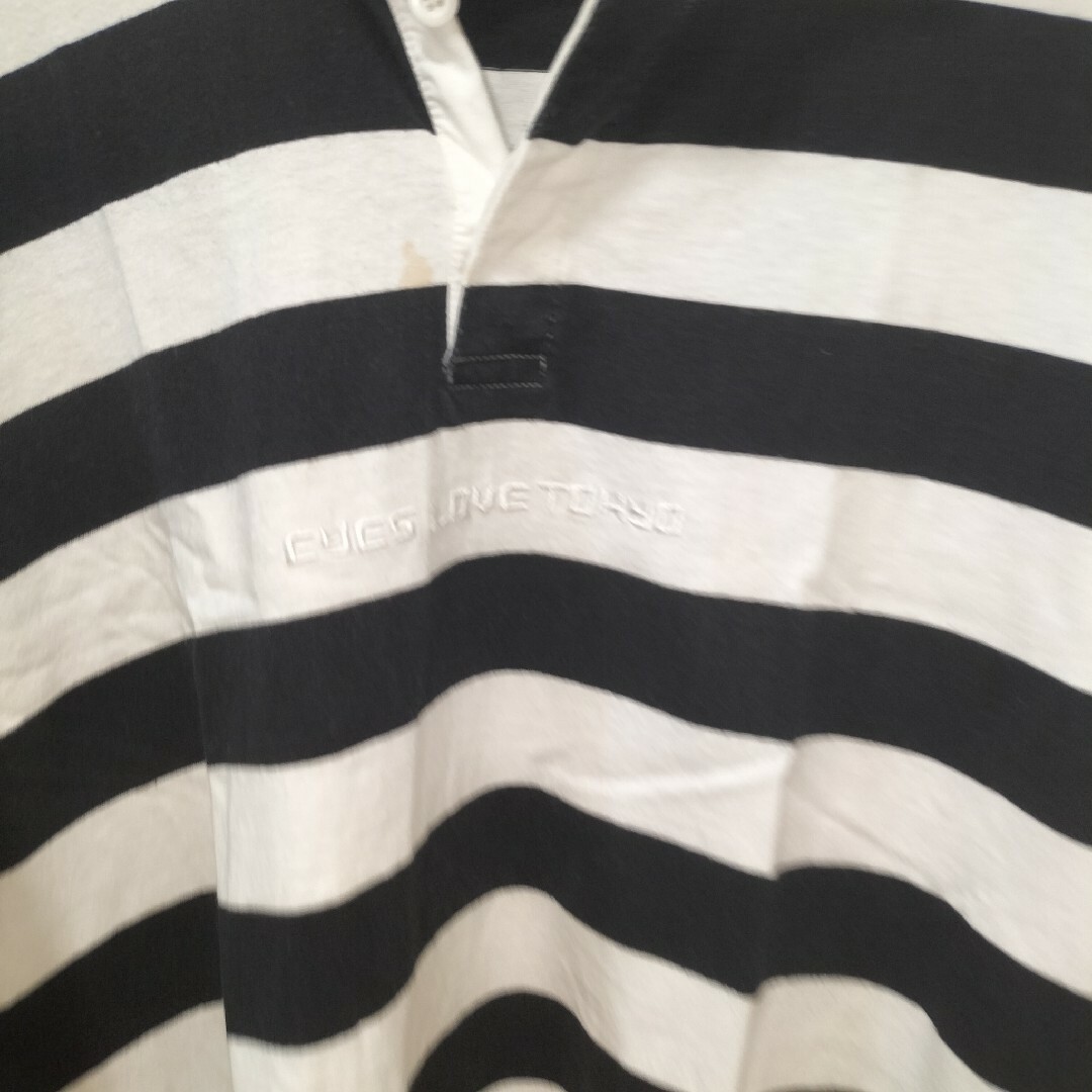 【即購入OK！匿名配送！】ポロシャツ　半袖　ボーダー柄　レディースコーデ レディースのトップス(ポロシャツ)の商品写真