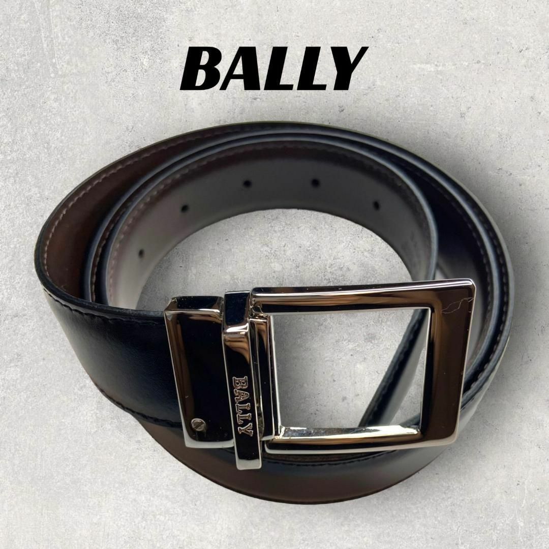 Bally(バリー)の【良品】BALLY ベルト　ブラック×ブラウン メンズのファッション小物(ベルト)の商品写真