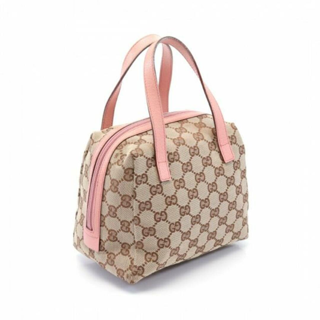 Gucci - GGキャンバス ハンドバッグ キャンバス レザー ベージュ