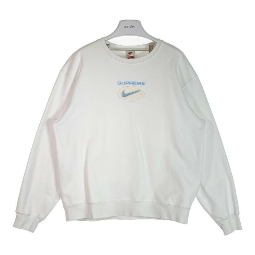 ★Supreme×NIKE シュプリーム×ナイキ Jewel Crewneck 20AW ジュエル クルーネック スウェット ホワイト sizeM