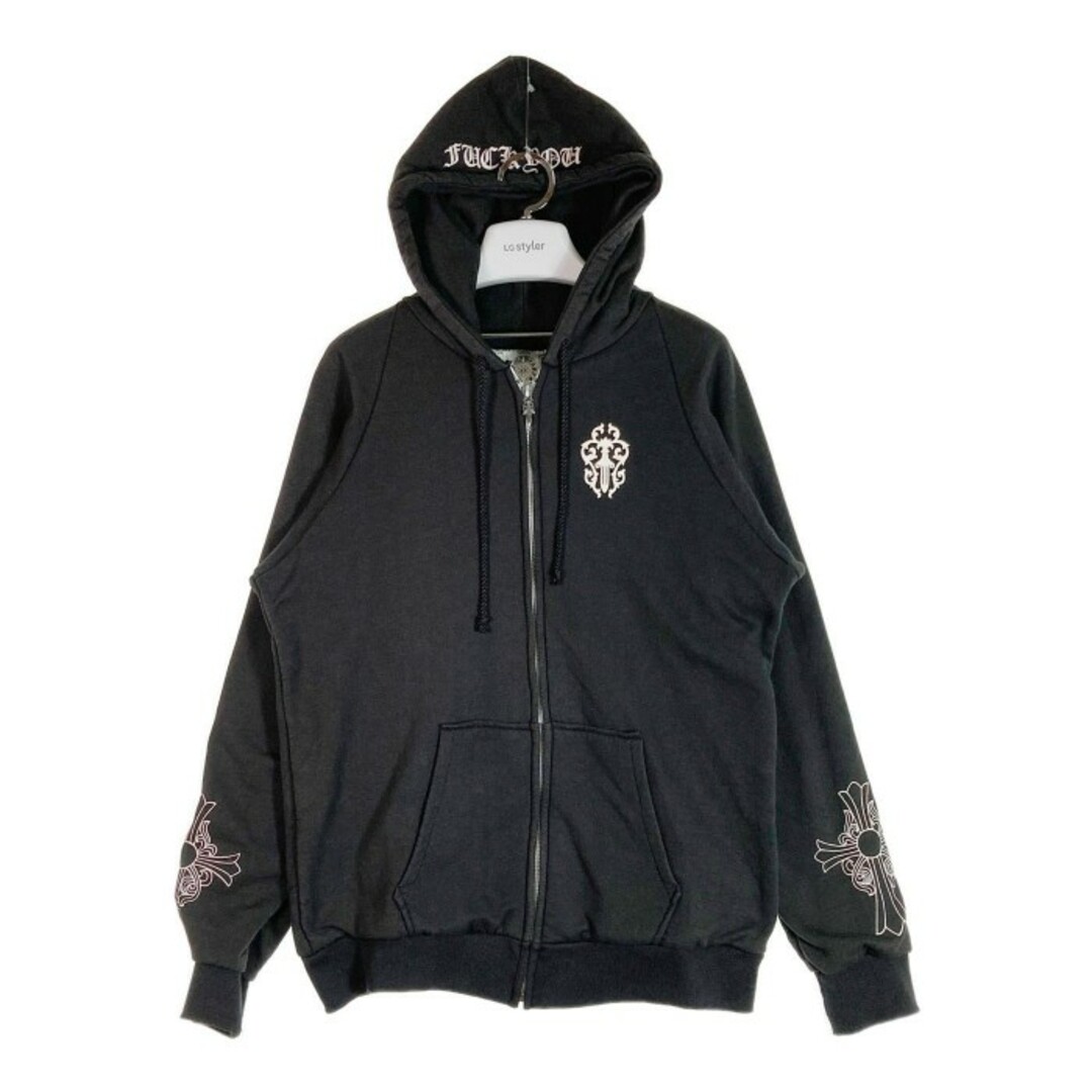 ★CHROME HEARTS クロムハーツ OLD サーマル パーカー ブラック sizeM