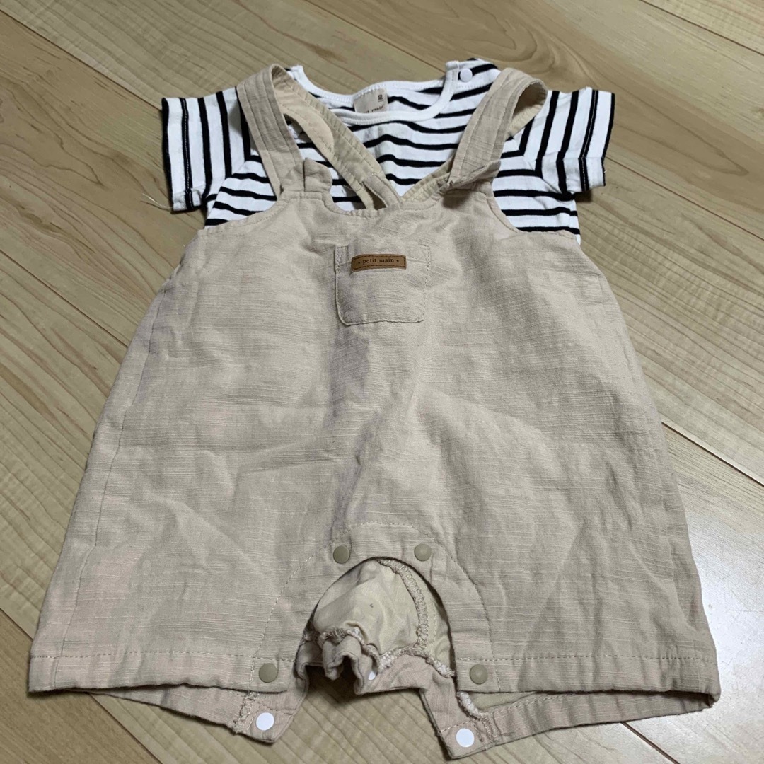 petit main(プティマイン)のズボンとTシャツ キッズ/ベビー/マタニティのベビー服(~85cm)(ロンパース)の商品写真