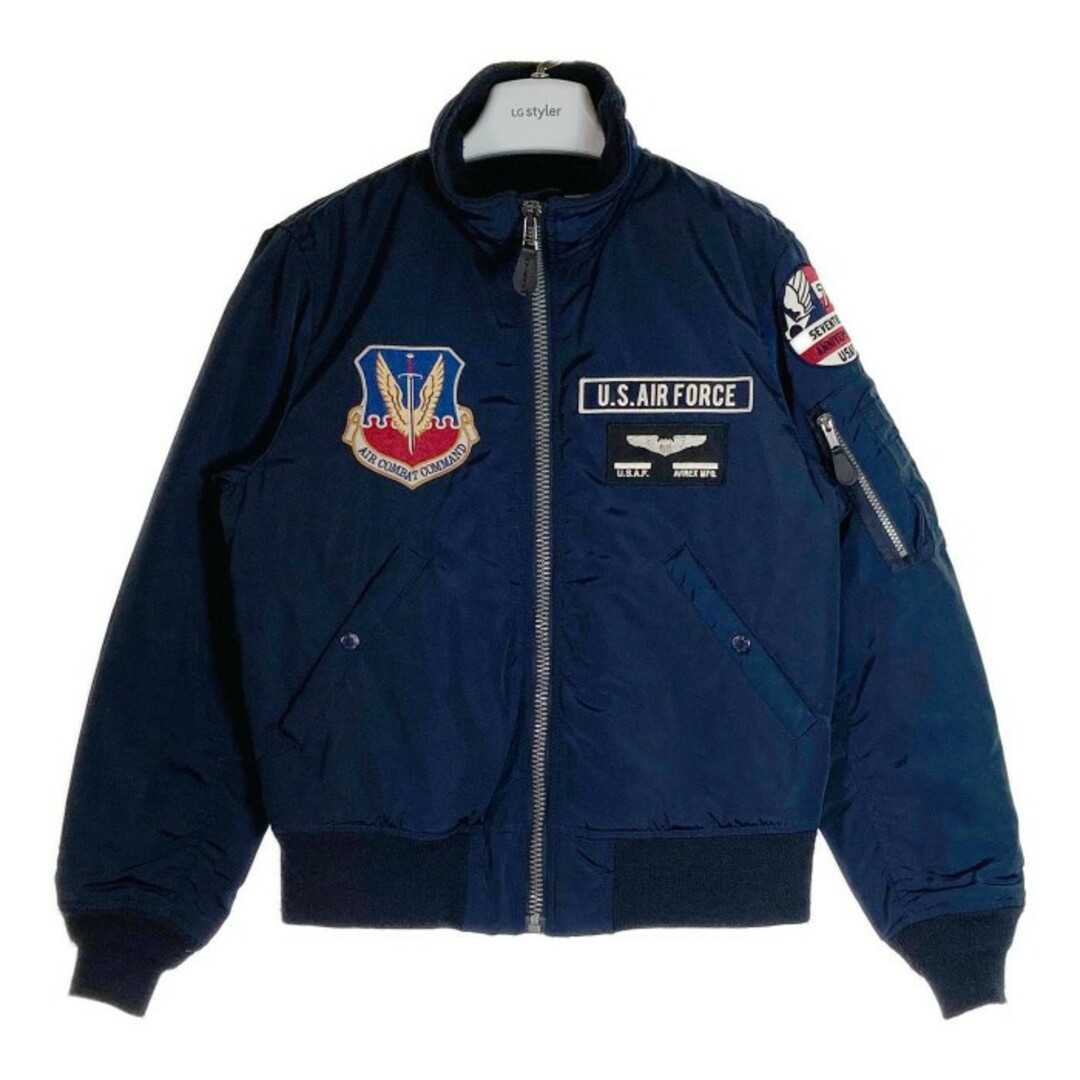 ★AVIREX アヴィレックス 6172140 U.S.A.F. 70th ANNIVERSARY TYPE MA-1JACKET アメリカ空軍70周年記念 フライトジャケット ネイビー sizeM