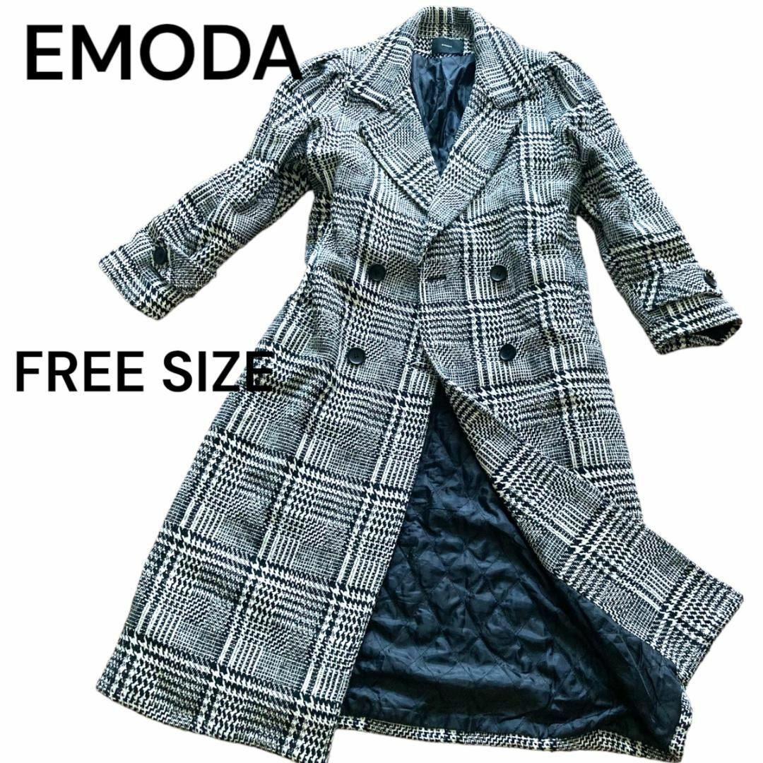 エモダEMODA ショルダーボリュームマキシコート ロングコート フリーサイズ | フリマアプリ ラクマ
