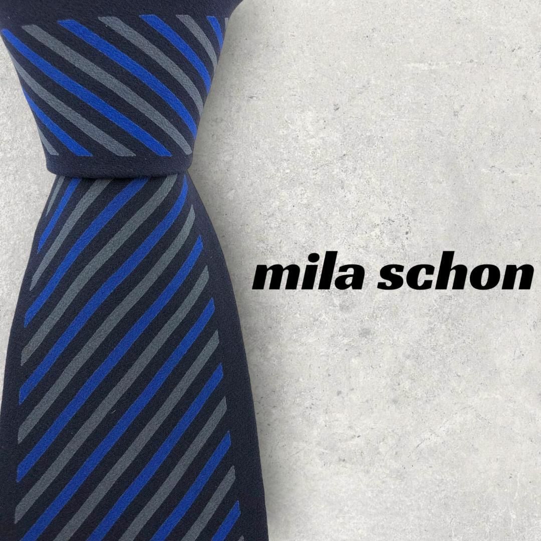 mila schon(ミラショーン)の【5302】良品！mila schon　ネクタイ　ストライプ メンズのファッション小物(ネクタイ)の商品写真