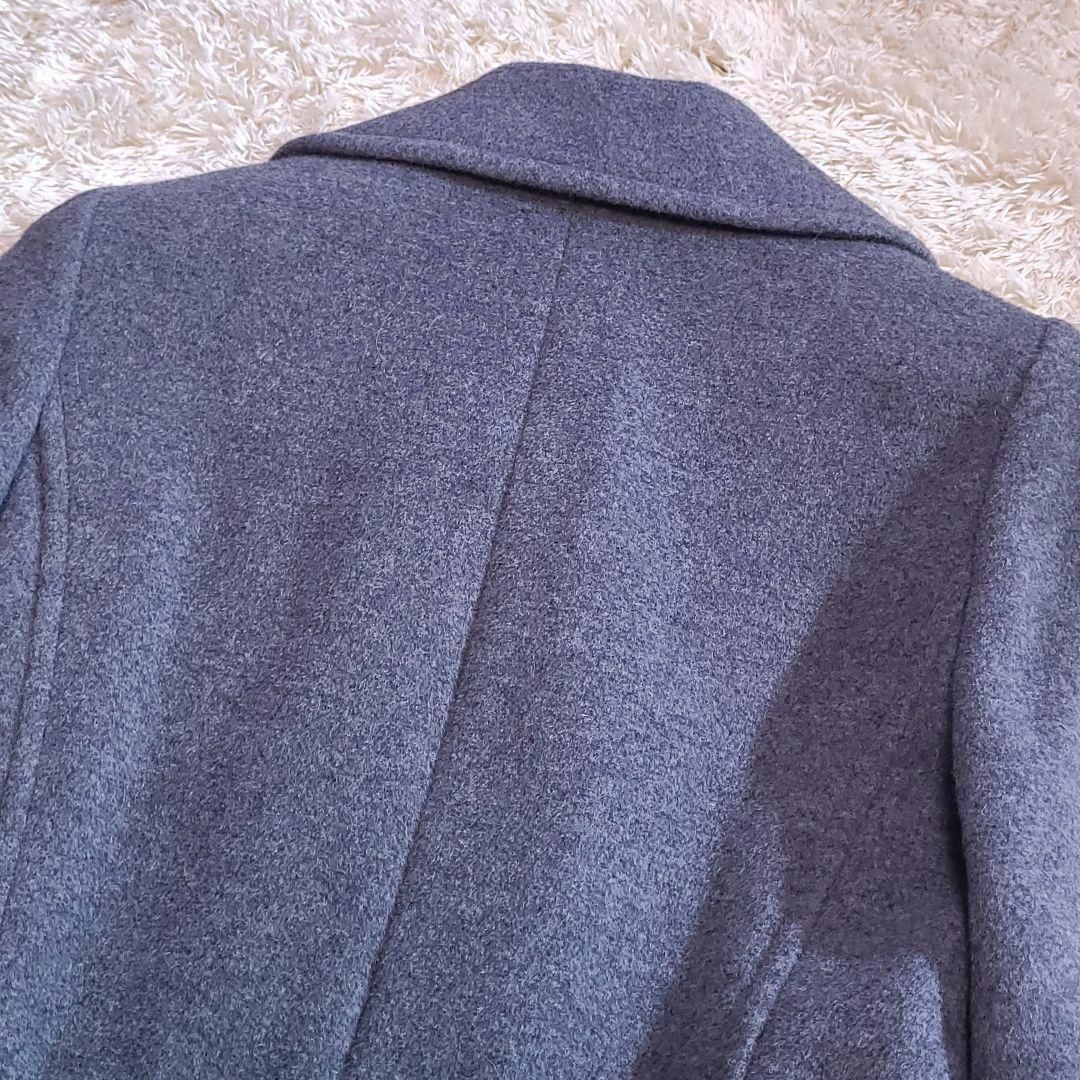 美品✨エムズグレイシー　ロングコート　ツイード　比翼　黒　白　40サイズ
