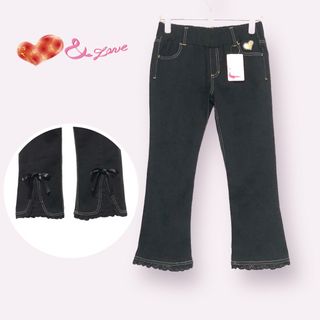 【新品未使用】＆LOVE  リボン&レース フレアクロップドパンツ(クロップドパンツ)